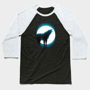 Wolf howling at the moon Baseball T-Shirt